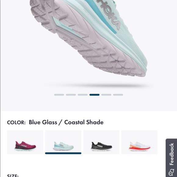 Hoka One One Women's Mach 4 Blue Glass / Coastal Shade 6 B - Picture 4 of 7
